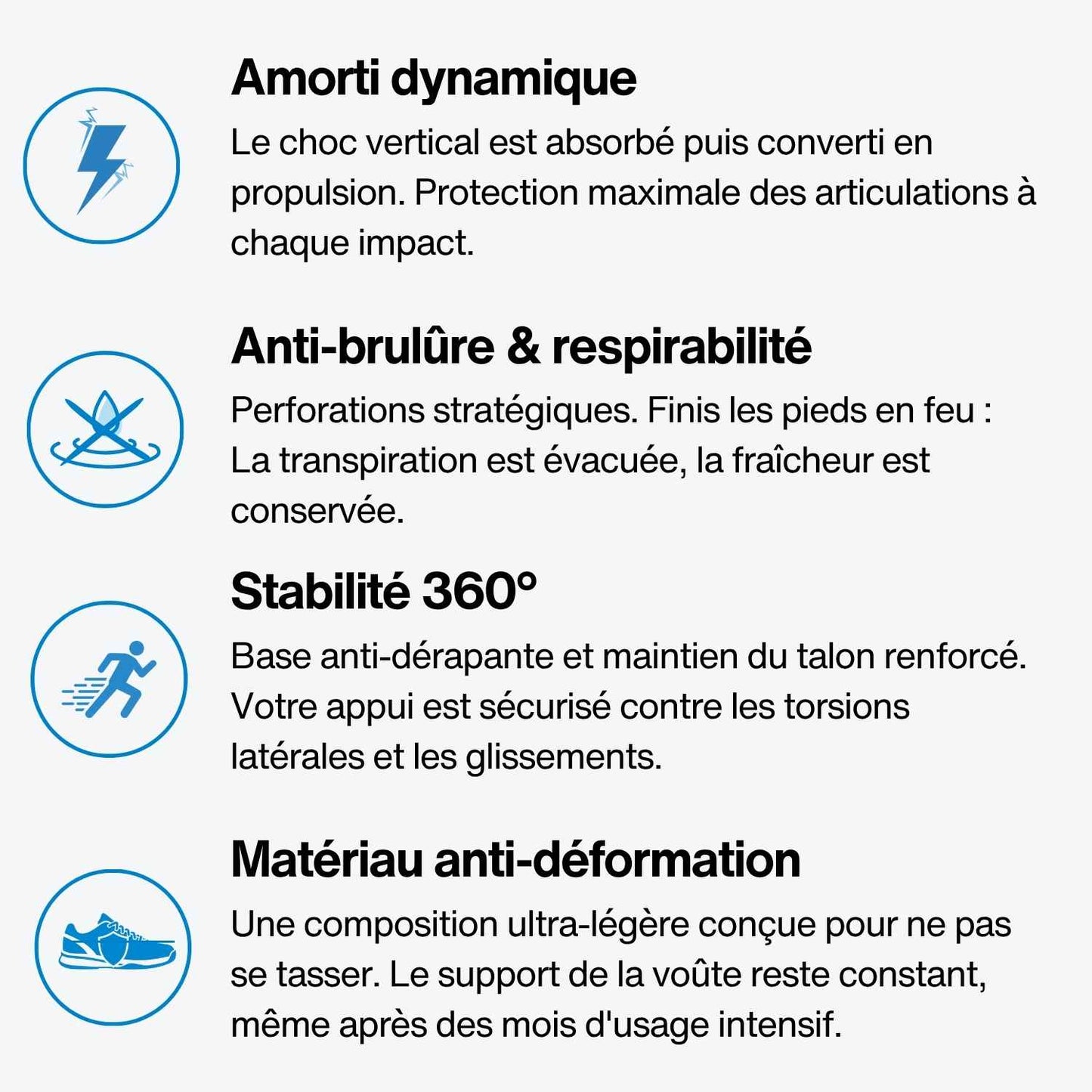 Semelle proshock - jouer plus longtemps sans douleur